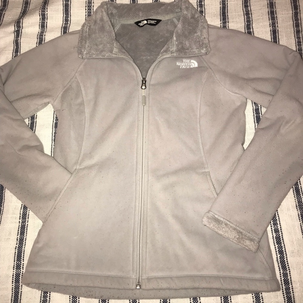 Grey North Face Zip-up jacket